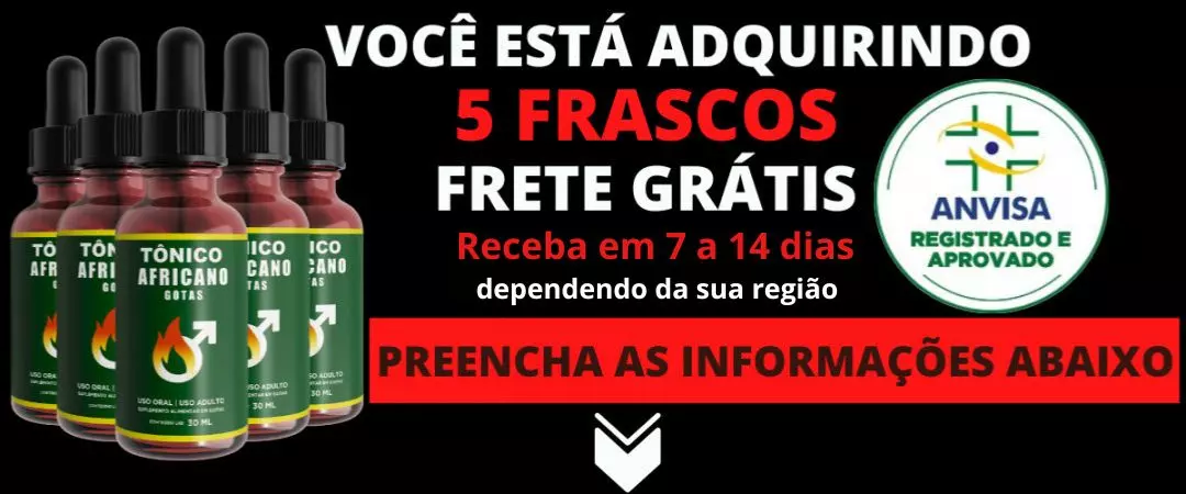 Você está adquirindo 1 frasco do Tônico Africano com frete grátis.